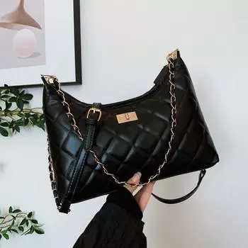 Сумка с текстурой Niche, женская, 2024, новая, с цепочкой из бриллиантов, модная, универсальная, темпераментная, высококачественная, сумка-мессенджер на одно плечо