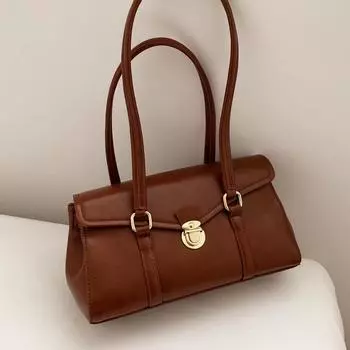 Сумка с текстурой премиум-класса, осенне-зимняя женская сумка, универсальная сумка через плечо и подмышку, сумка-багет, темперамент 26*10*16 красный