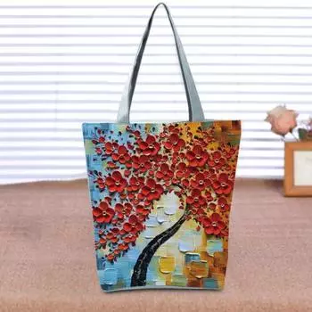 Сумка с верхней ручкой для хранения масляной краски, женская модная сумка для покупок, износостойкая 6