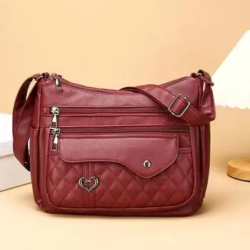 Сумка с вышивкой Diamond, женская, маленькая, квадратная, большая, многослойная сумка, сумка через плечо чёрный