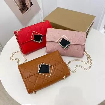 Сумка с вышивкой ромбами 2024 женская сумка версия сумки женские сумки классическая квадратная сумка маленькая квадратная сумка