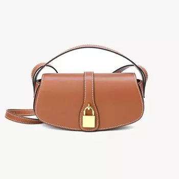 Сумка-седло Arc de Triomphe из натуральной кожи - высококачественная сумка-замок на плечо и через плечо для женщин