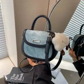 Сумка-седло Niche Design 2024, летняя новая модная универсальная сумка в стиле ретро, женская сумка через плечо чёрный