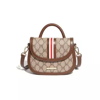 Сумка-седло женская кроссбоди ретро тренд монограмма модная повседневная сумка на одно плечо