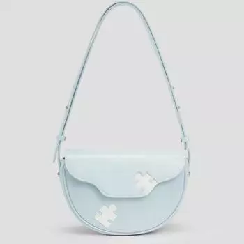 Сумка-седло женская простая сумка через плечо Oblique Span Bag белый