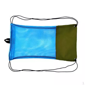 Сумка Сетчатый рюкзак Гимнастические сумки на шнурке S синий