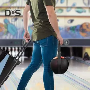 Сумка-сетка для боулинга, сумка для одного шара для боулинга с усиленной ручкой, черная сумка для переноски шаров для боулинга для тренировок в спортзале чёрный