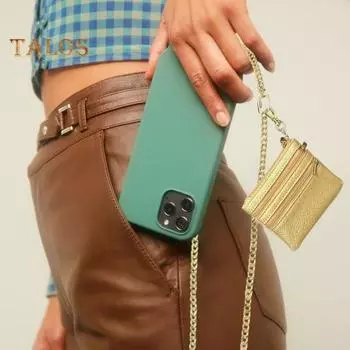 Сумка-шнурок для мобильного телефона, цепочка для телефона и чехол, держатель для телефона с кошельком, регулируемая цепочка для подвешивания телефона с кошельком для монет серебряный