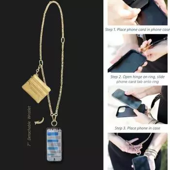 Сумка-шнурок для мобильного телефона с цепочкой, ремешок для телефона через плечо с кошельком, сумка-чехол на молнии через плечо с A