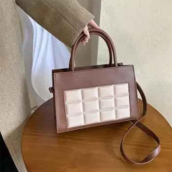 Сумка-шоколадница Сумка на плечо Иностранная газовая сумка с давлением Shell Женская сумка Niche Универсальная женская сумка-мессенджер Tide коричневый