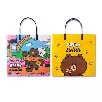Сумка-шоппер Line Friends Brown & Friends пп 2р, доставка на выбор