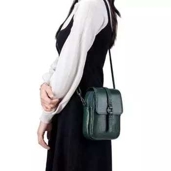 Сумка Skew Bag многофункциональная мини-сумка женская вертикальная двухслойная сумка из натуральной кожи для мобильного телефона бордовый