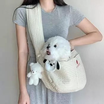 Сумка-слинг для собаки Tulshop, пеленальная сумка с клубничной вышивкой, сумка для выгула собаки, сумка для переноски
