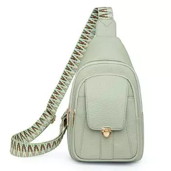 Сумка-слинг для женщин, модные поясные сумки, нагрудные сумки для работы и шопинга, сумки через плечо из веганской кожи для женщин, сумка-рюкзак с регулируемым ремнем хаки