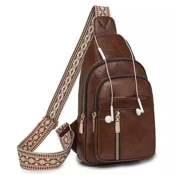 Сумка-слинг для женщин, модные поясные сумки, нагрудные сумки для работы и шопинга, сумки через плечо из веганской кожи для женщин, сумка-рюкзак с регулируемым ремнем