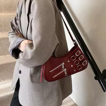 Сумка Spice Girl, сумка на цепочке, модная сумка-мессенджер через плечо, модная универсальная женская сумка красный