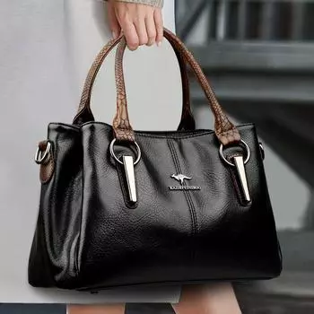 Сумка Сумка через плечо Женская сумка через плечо Женская атмосфера Сумка для мам среднего возраста Сумка-кошелек чёрный