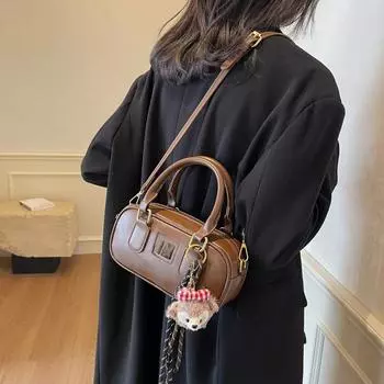 Сумка, сумка для боулинга, женская модная ретро-сумка небольшого размера, простая сумка через плечо на одно плечо