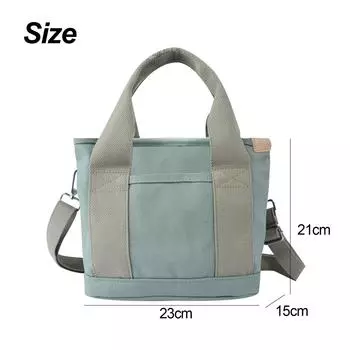 Сумка Сумка из плотного высококачественного холста Большая вместительная сумка Сумка Bento Сумка-то without crossbody belt зелёный