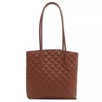 Сумка Сумка Сумка Diamond Tote Сумка с высокой текстурой Большая вместимость Сумка для дальних поездок Модная сумка для мам коричневый