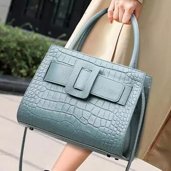 Сумка-сумка Temperament, женская, новая, модная, большая, вместительная, сумка через плечо, простая, атмосферная, из крокодиловой кожи, сумка через плечо
