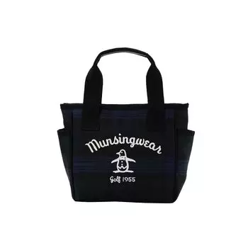 Сумка-тележка в клетку с крутым космическим логотипом Penguin, стильная круглая, для гольфа MG4FTT46U NVGR x [Munsingwear] (Темно-зеленый)