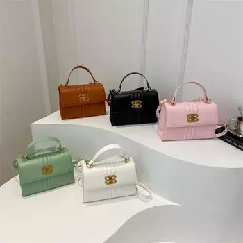 Сумка Temperament, женская сумка, новая сумка через плечо Commuter Splicing, модная простая сумка через плечо с застежкой-замком, маленькая квадратная сумка