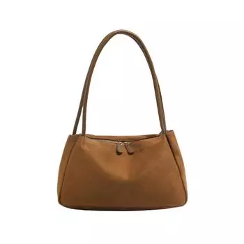 Сумка Текстура Замша Подмышечная Сумка для Женщин Модная Универсальная Ретро Коричневая Сумка Через Плечо