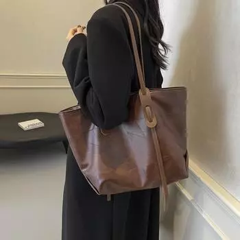 Сумка Thoth вместительная, скошенная, из искусственной кожи, в стиле ретро, повседневная, легкая, через плечо