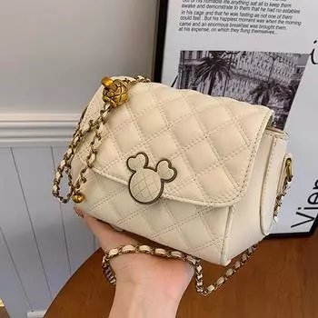 Сумка Tooxika Diamond Chain Bag в новом стиле через плечо чёрный