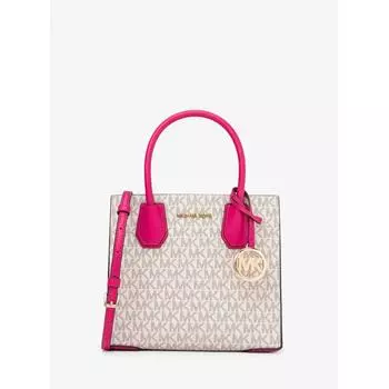 СУМКА-ТОТ MICHAEL KORS MERCER SHOPPER СРЕДНЕГО КРЕСЛА MK SIGNATURE 35S1GM9M2B2613 ELECTRO PINK MULTI