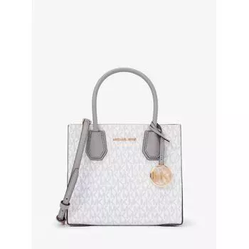 СУМКА-ТОТ MICHAEL KORS MERCER SHOPPER СРЕДНЕГО КРЕСЛА MK SIGNATURE 35S1GM9M2B3535 ЯРКИЙ БЕЛЫЙ