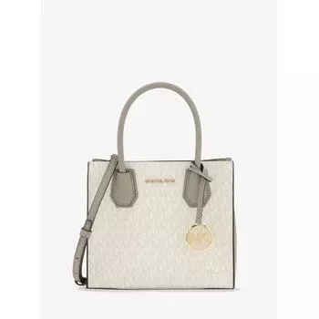 СУМКА-ТОТ MICHAEL KORS MERCER SHOPPER СРЕДНЕГО КРЕСЛА MK SIGNATURE 35F3GM9M2B1999 БЕЛАЯ ОПТИЧЕСКАЯ