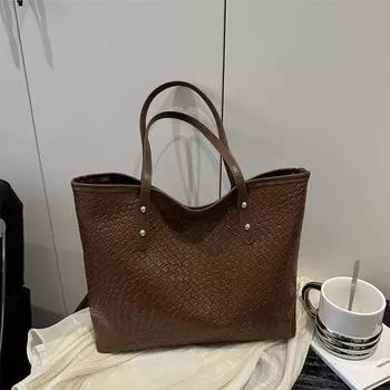 Сумка-тоут 2025 года, новая сумка через плечо, премиум-ощущение, иностранная сумка через подмышку, универсальная сумка большой вместимости, женская сумка чёрный