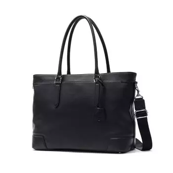 Сумка-тоут 2WAY из натуральной кожи черного цвета [Sonne] мужская SO-SOX026-BK