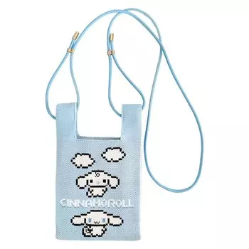 Сумка-тоут Baby Lou с мини-сумкой через плечо IP BR Knit Sanrio Characters B 8397 04 [Rootote] Cinnamoroll/Cinnamoroll