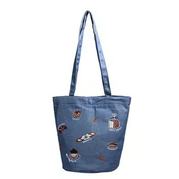 Сумка-тоут Bento Cute Bucket Tote через плечо с вышивкой Wash