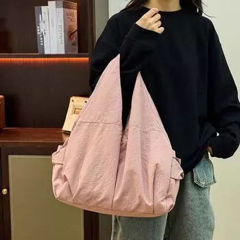 Сумка-тоут большой емкости с двойной молнией, повседневная универсальная женская сумка для поездок на работу красный