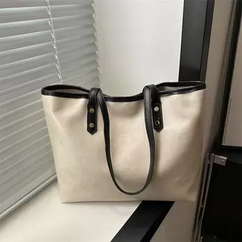 Сумка-тоут большой емкости с ретро-текстурой для подмышек, женская сумка 2024 года, новая модная сумка для поездок на работу через плечо чёрный