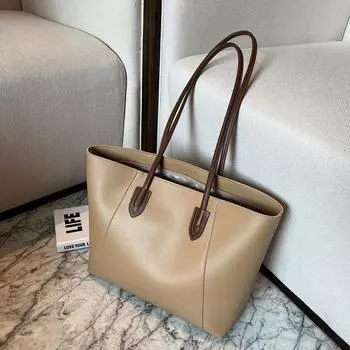 Сумка-тоут большой емкости, сумка через плечо, женская сумка-мессенджер, модная, простая, однотонная сумка через плечо белый