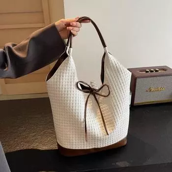 Сумка-тоут большой вместимости для женщин, летние новые модели 2024 года, о моде, повседневная сумка подмышкой, популярная универсальная женская сумка 41*15*27