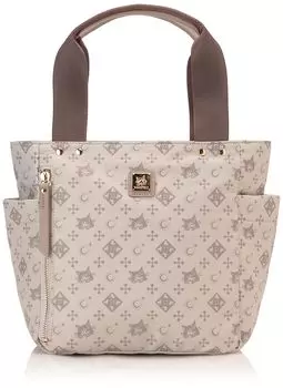 Сумка-тоут Cat Dayan, легкая водоотталкивающая синтетическая кожаная сумка для поездок на работу, мини-сумка Dayan Cat Bag, серо-бежевая [Wachifield], женская, WTSK-02