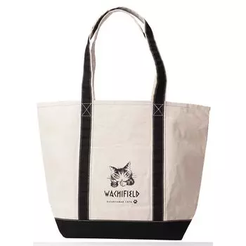 Сумка-тоут Cat Dayan размера L, большая, большая вместимость, женская холщовая ткань, холст, хлопок, плотный, черный [Wachifield] WTCE-03A wtce-03a-009-nightblack