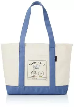 Сумка-тоут Charlie Brown Linus Handbag Back Canvas Большая вместимость A4 0187 Синий [Snoopy] Женская (СПЗ-2144)