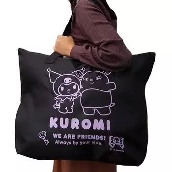 Сумка-тоут через плечо SANRIO Characters большой вместимости Вода поставляется с хранением Высота 41 x Ширина 58 x Глубина 20 [Vanguard] Сумка, Сумка, 30 л, Водоотталкивающая, Компактная,