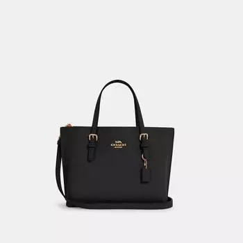 Сумка-тоут Coach Mollie 25, золотой, черный, ярко-красный