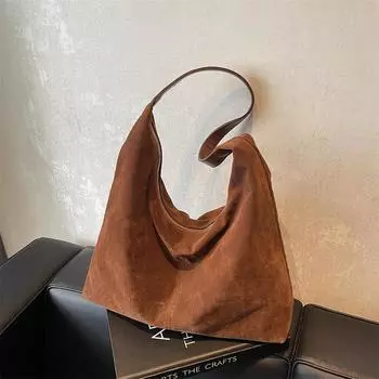 Сумка-тоут Commuter большой емкости, женская винтажная сумка через плечо, сумка через подмышку коричневый