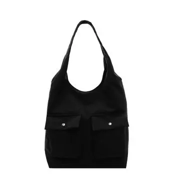 Сумка-тоут Commuter Underarm Bag с несколькими карманами, однотонная женская сумка через плечо чёрный