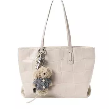 Сумка-тоут Cream Log, женская, вместительная, для ручного ношения, сумка через плечо для поездок на работу