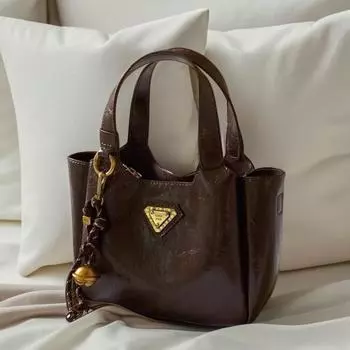 Сумка-тоут цвета мокко для вечеринок, женская, новинка 2024 года, сумка для поездок на работу, сумка-мессенджер через плечо коричневый